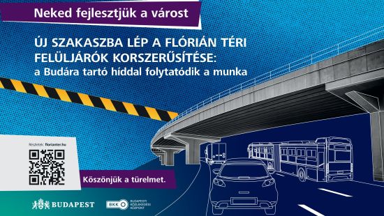 Cikk kép - Szombat délutántól szabad az út a Flórián téri felüljárók déli hídján!