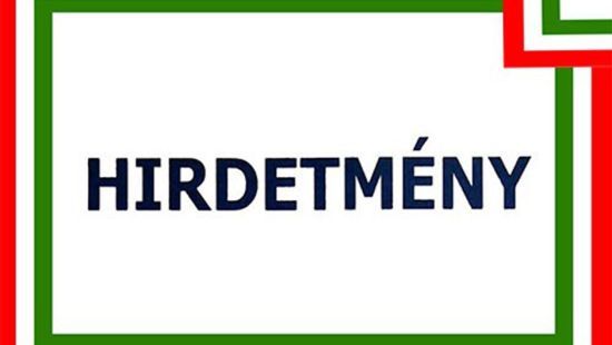 Cikk kép - Hirdetmény - Kivonat